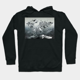 world map landmarks Hoodie